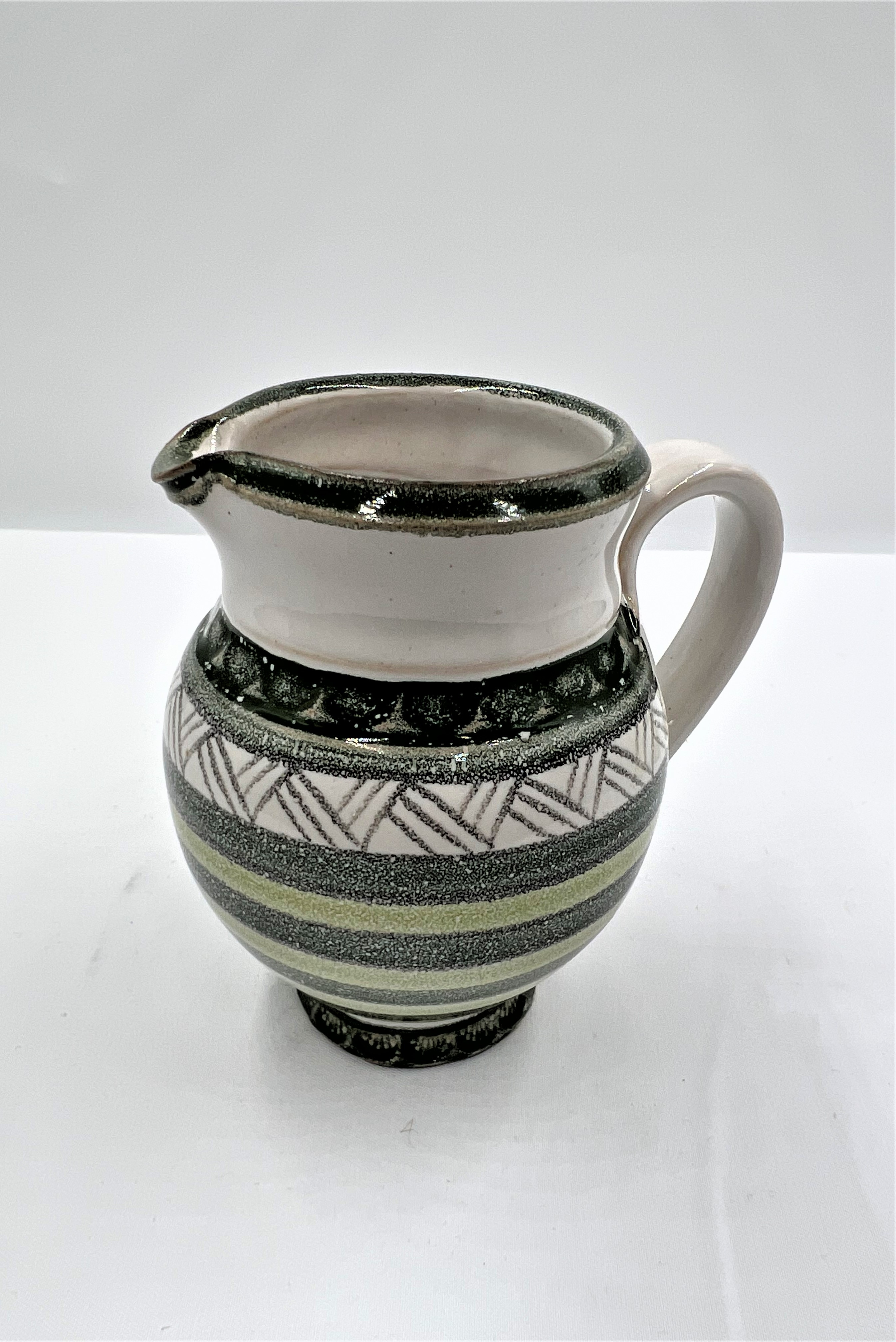 Milchkännchen grün gestreift