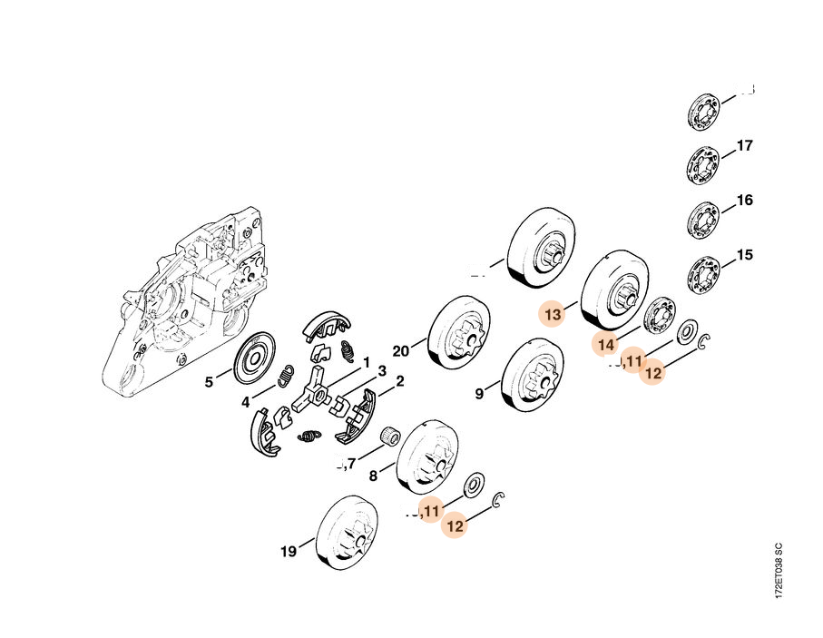 SATZ RINGKETTENRAD .325 7Z