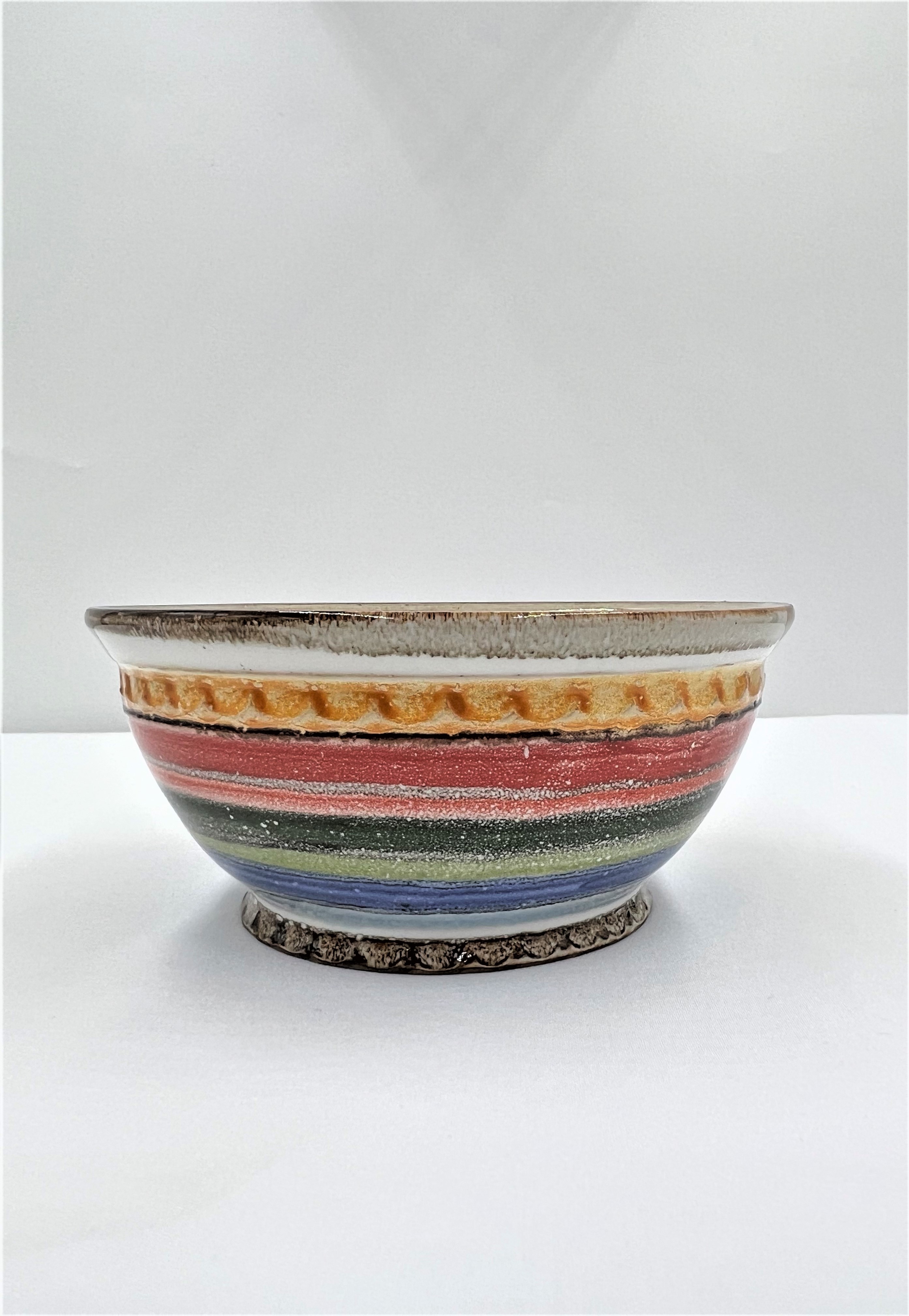 Keramikschale bunt gestreift