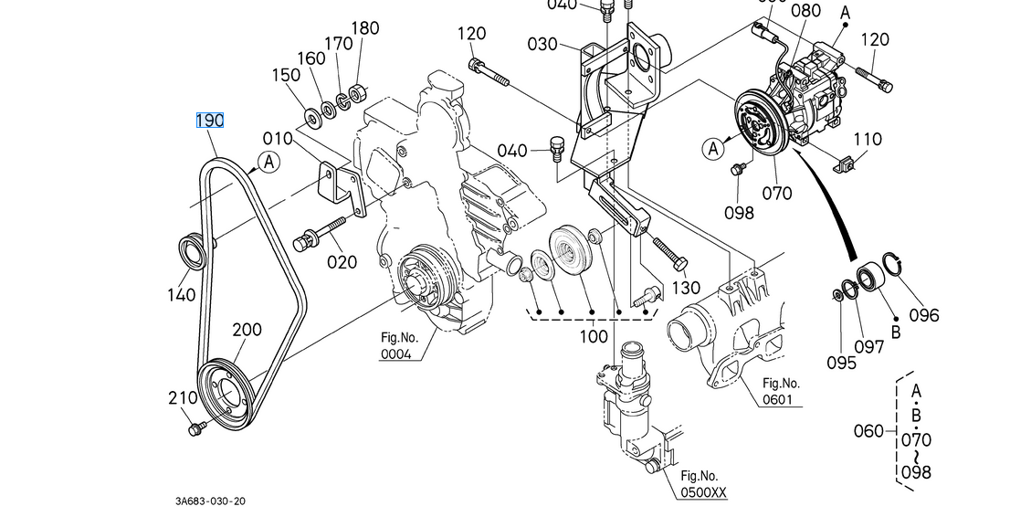 Keilriemen für Kubota L5040