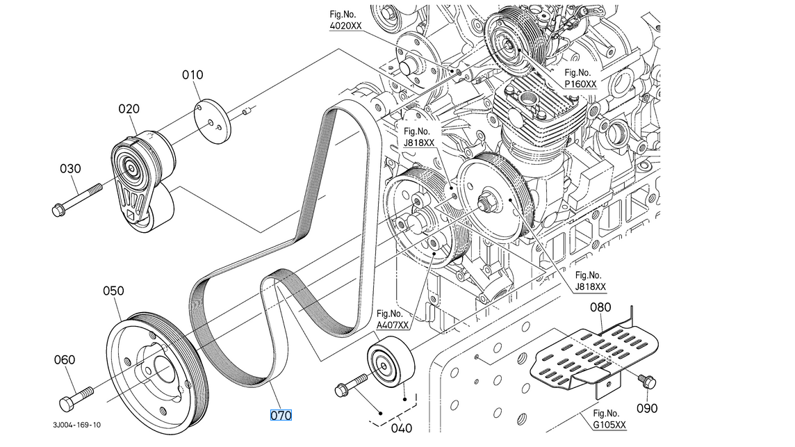 Rippenriemen für Kubota M7-Serie