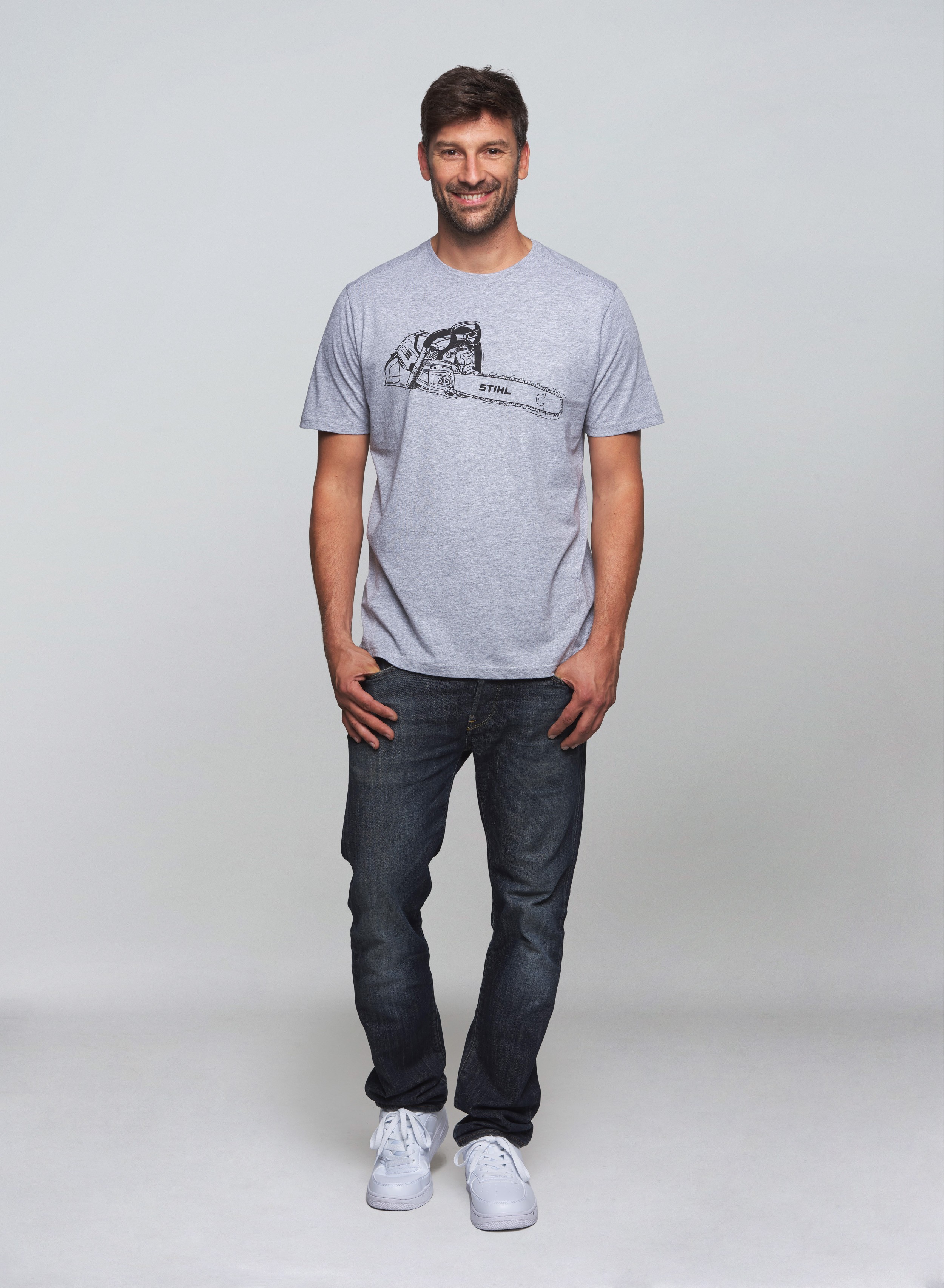 STIHL T-SHIRT MS 500I GRAU GR M