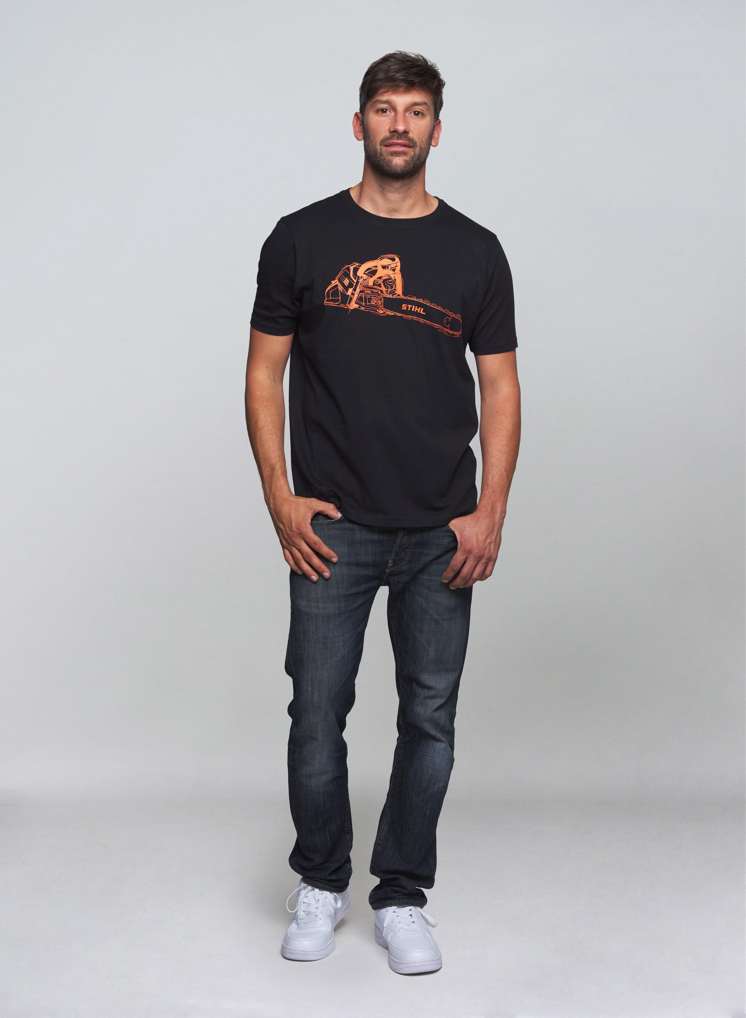 STIHL T-SHIRT MS 500I SCHWARZ GR S