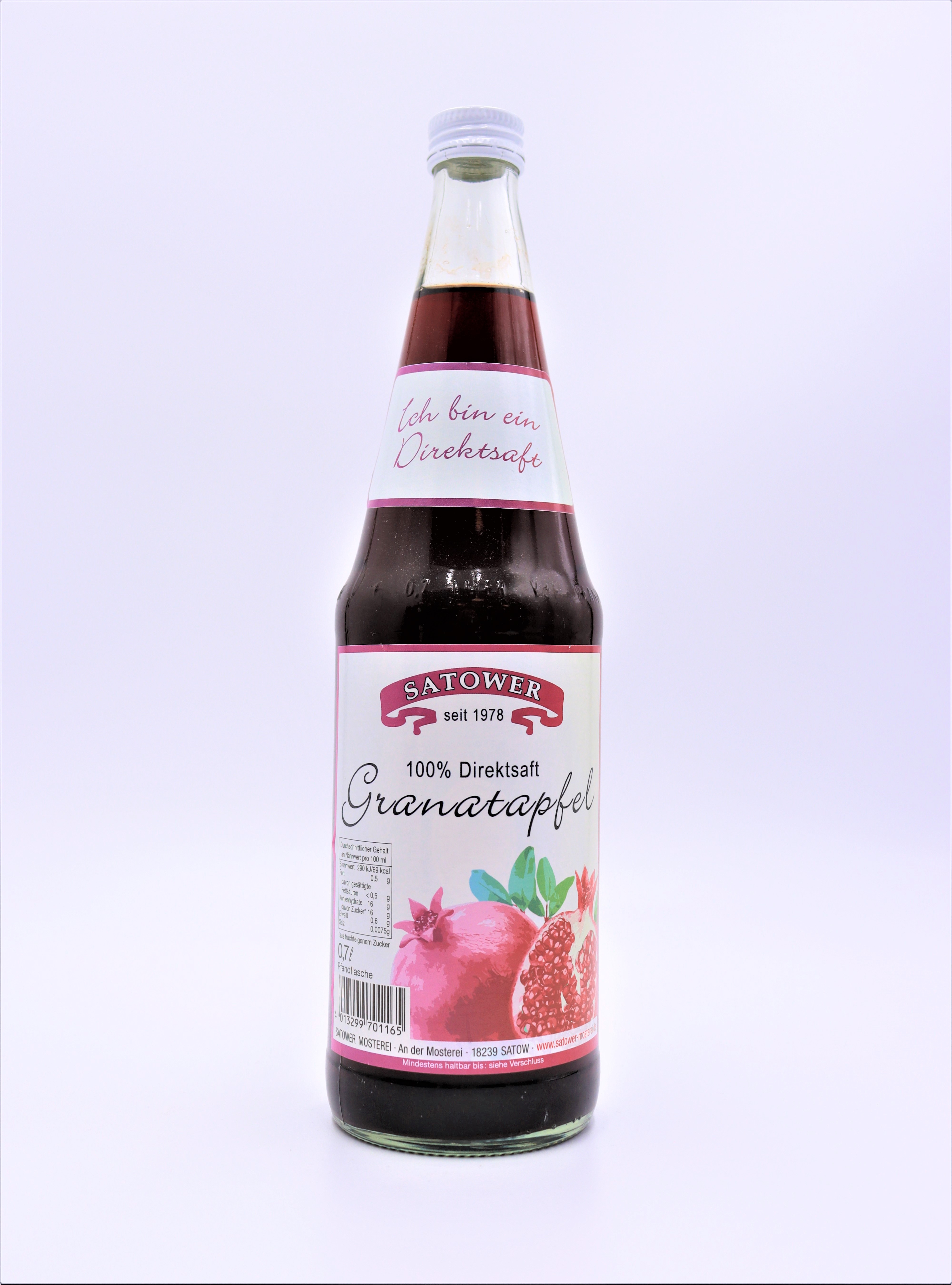 Granatapfel Direktsaft Satow 0,7 l