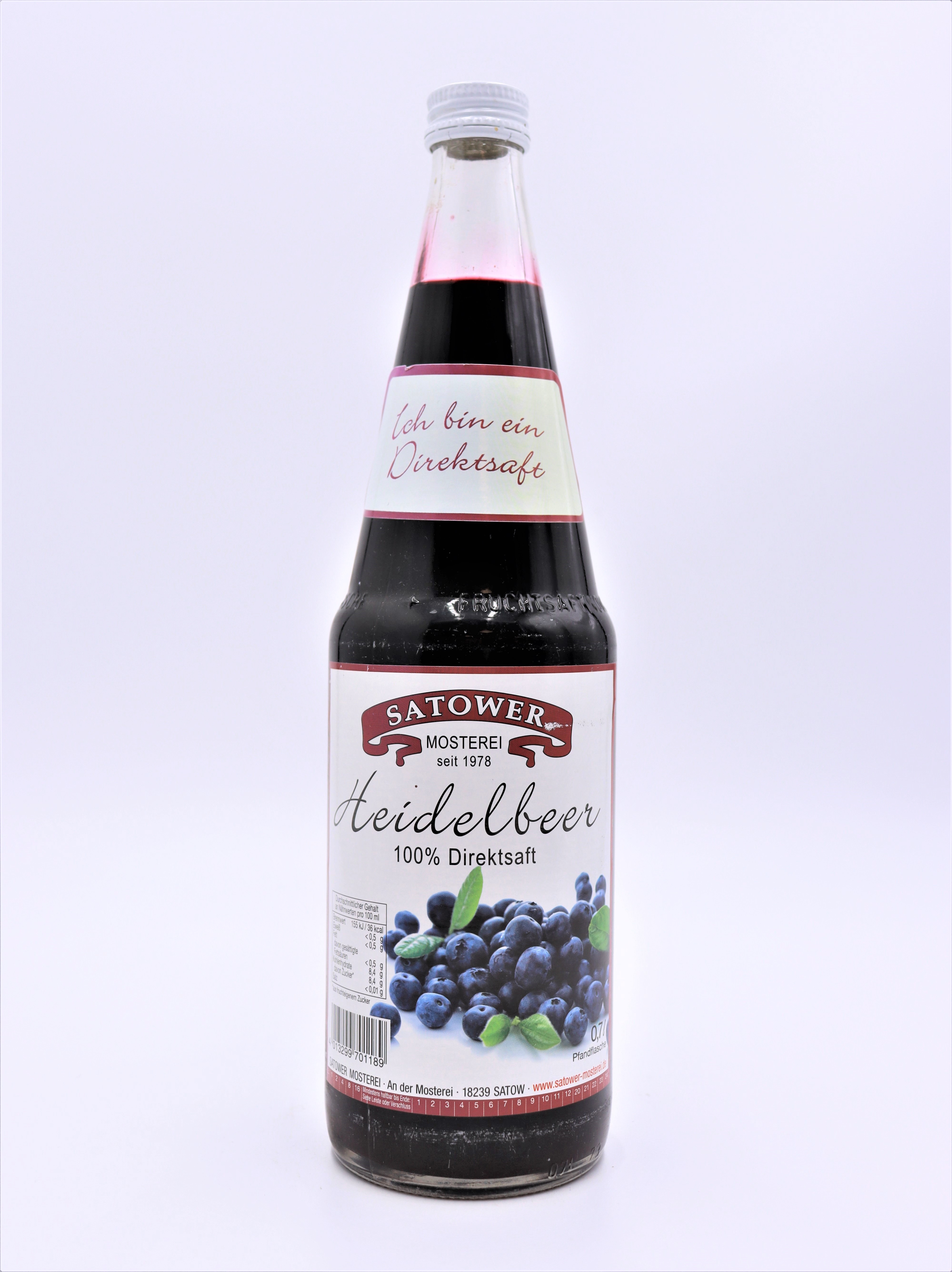 Heidelbeer-Direktsaft Satow