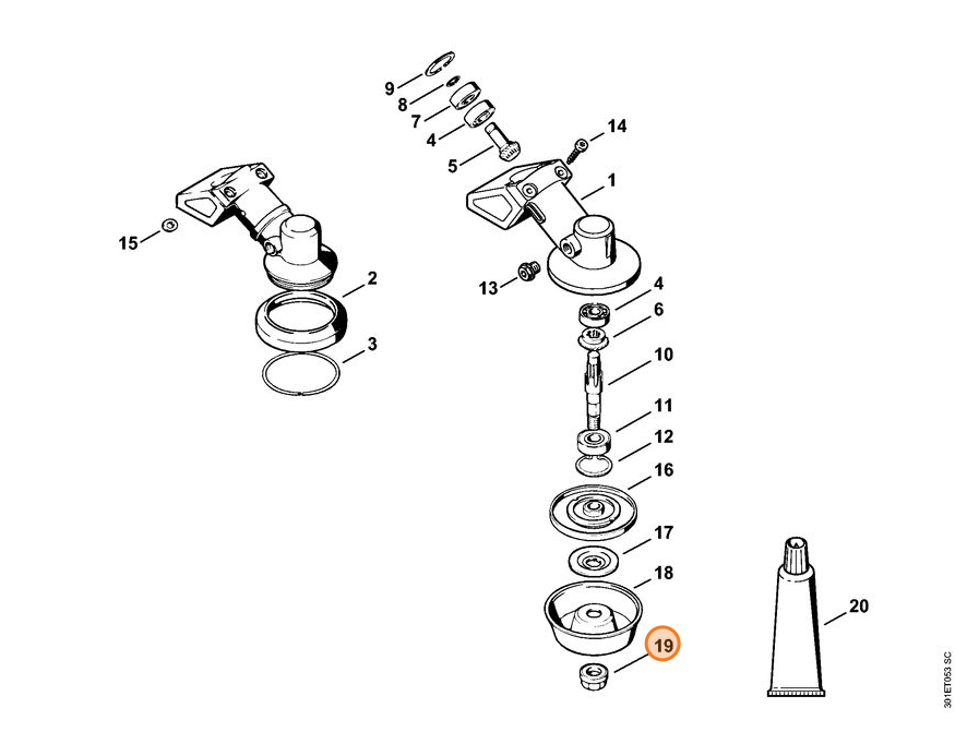 Bund-Sichermutter M10X1 / links
