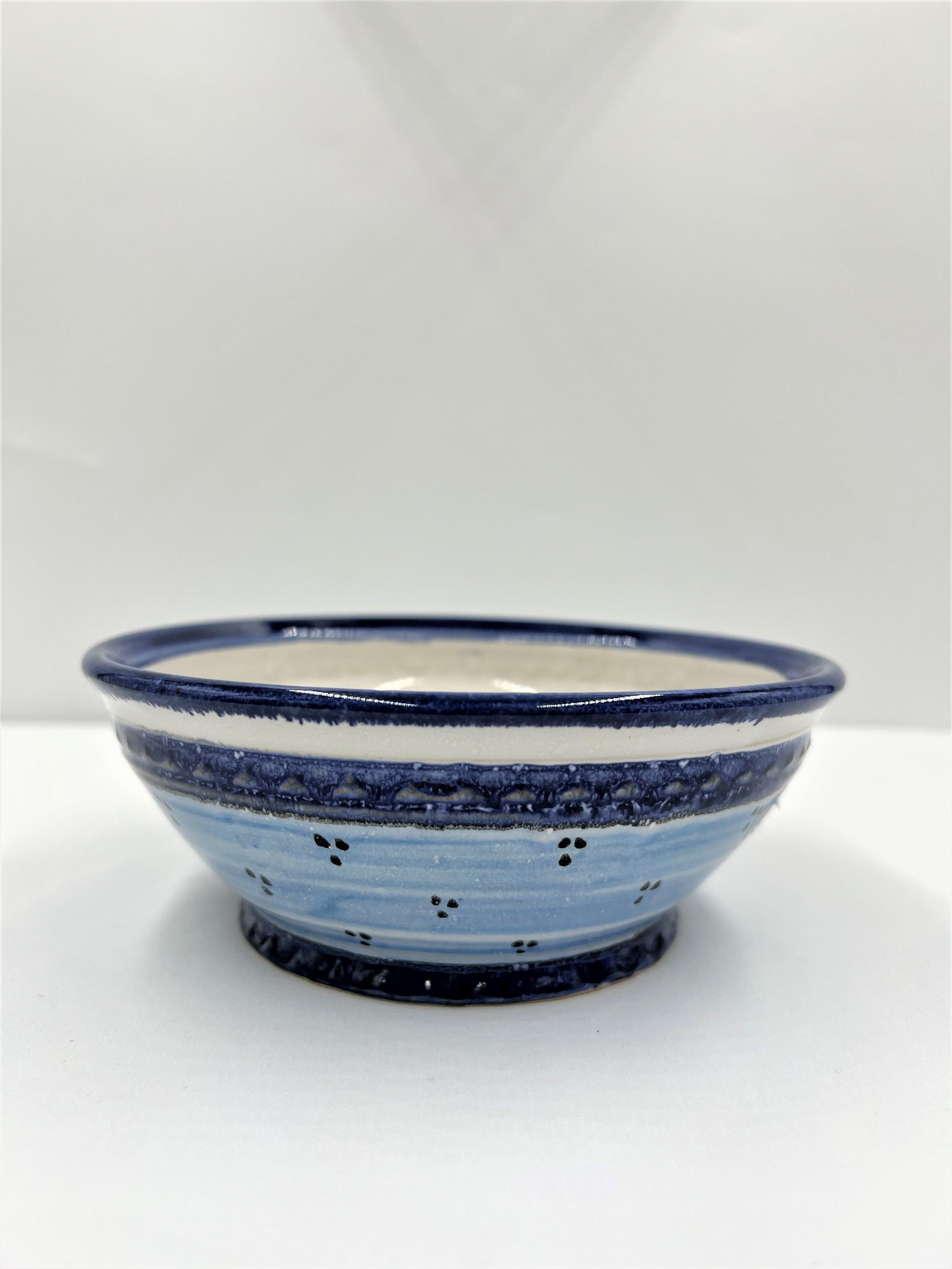 Keramikschale blau gemustert
