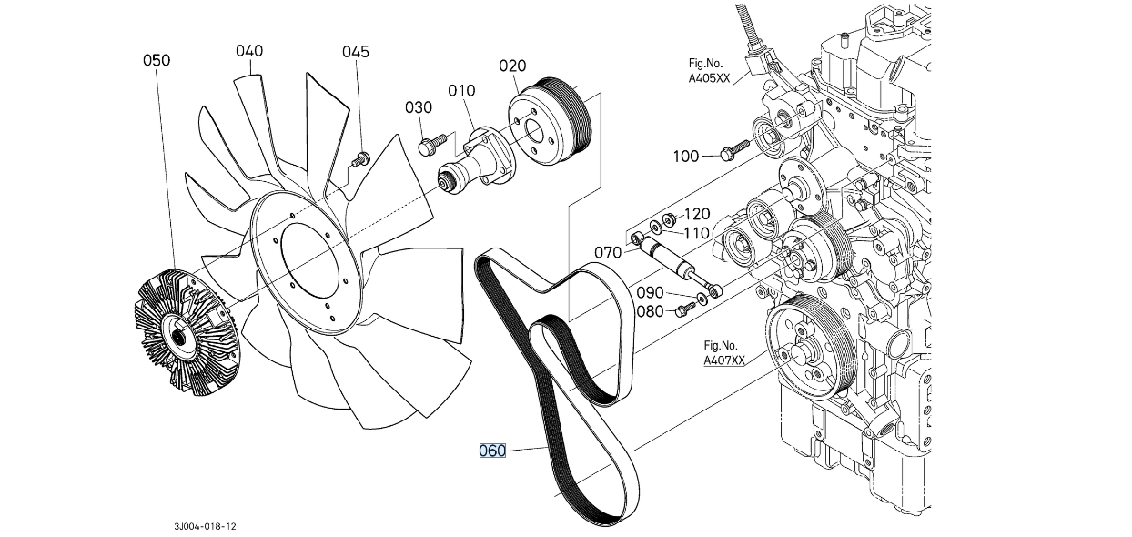 Rippenriemen für Kubota M7-Serie