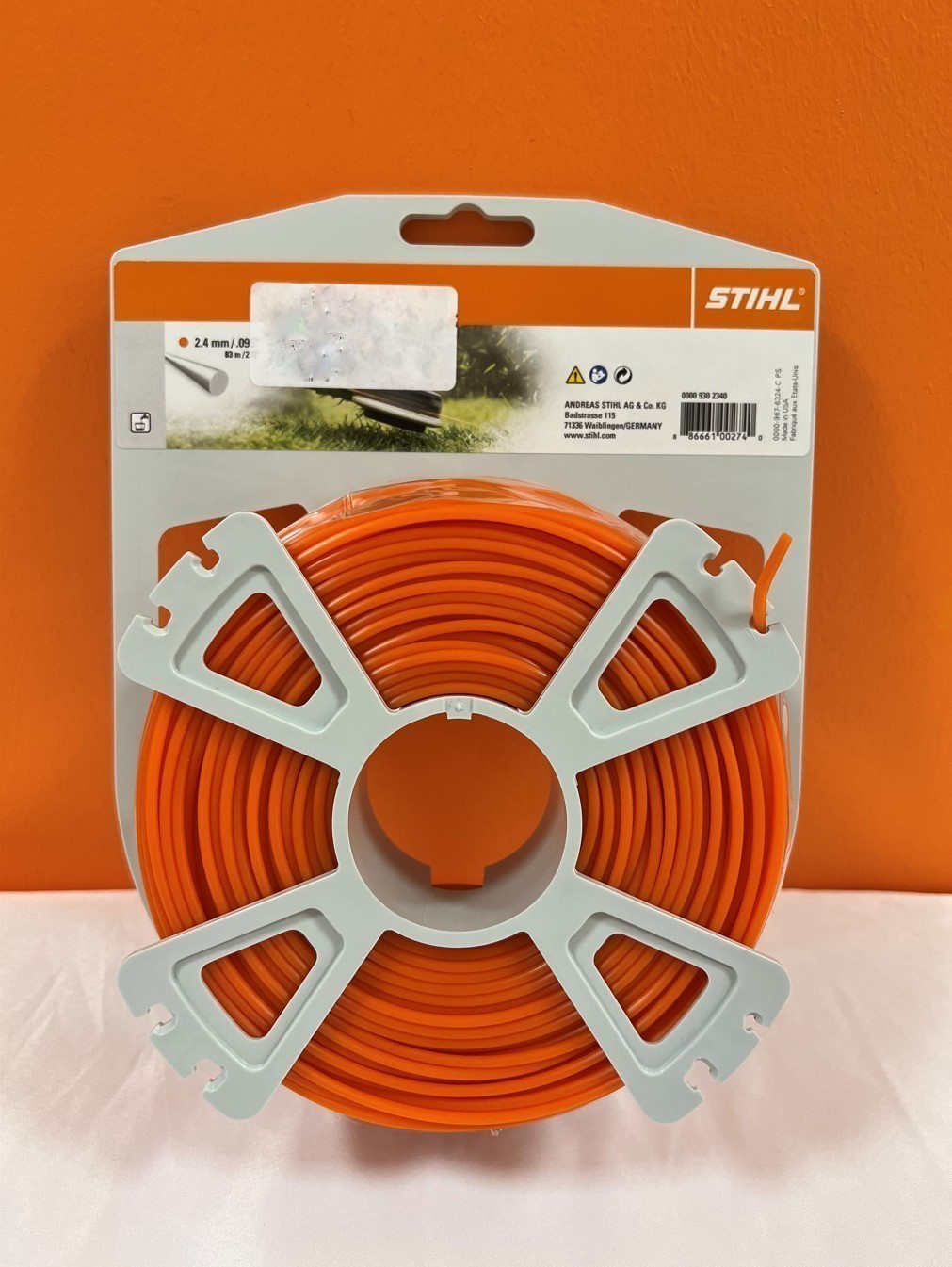 KUNSTSTOFFSCHNUR orange 2,4mmx86m